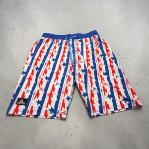 Freedom Industries Athletic Shorts Mens 34 Blue Red White Stars Lightning Bolt